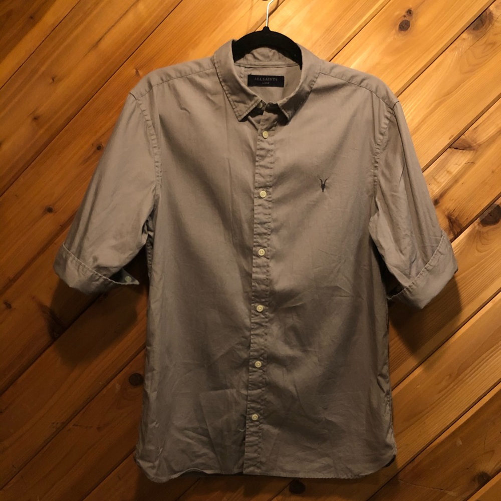 All saints short sleeve button down